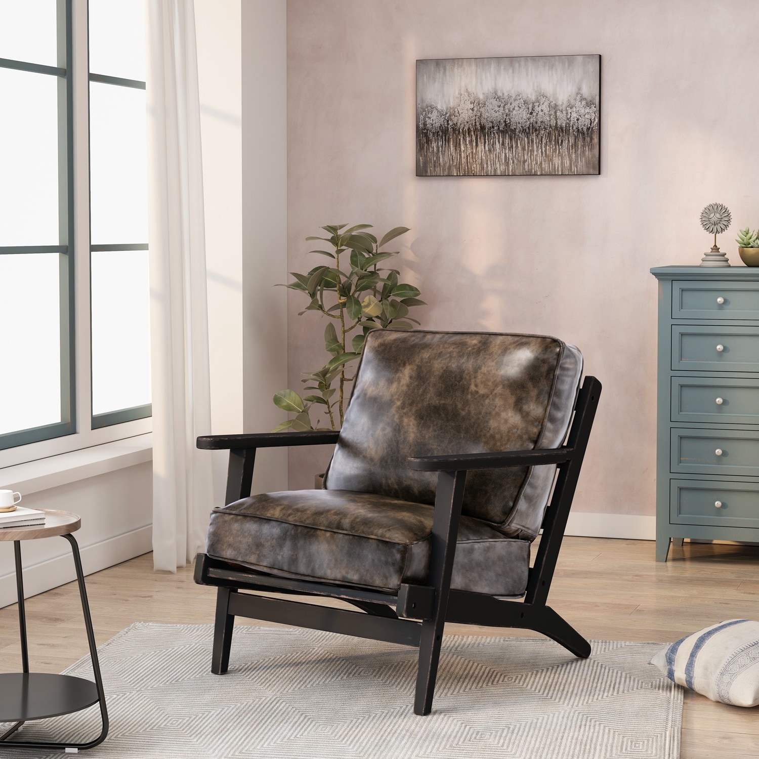 Raylan leather sales armchair review
