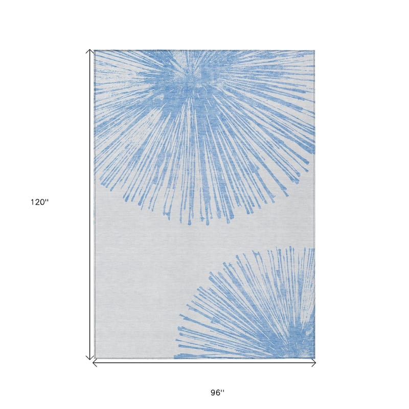 HomeRoots Abstract Transitional Rectangle Outdoor Rug