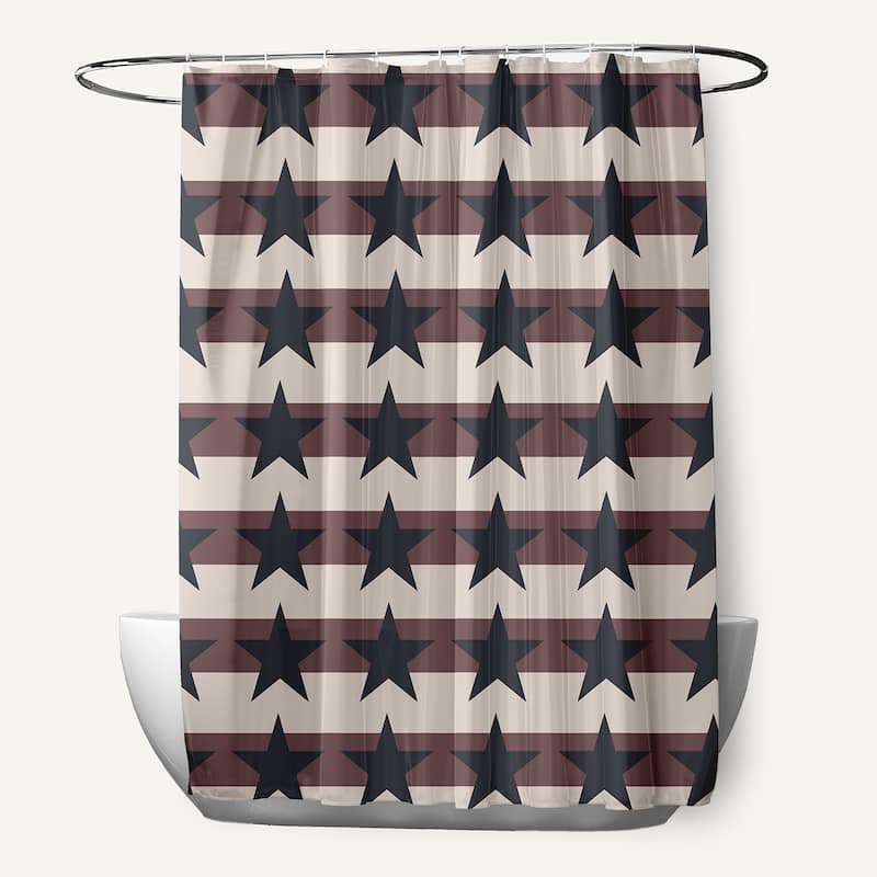 Stars and Stripes Shower Curtain - Blue-Red
