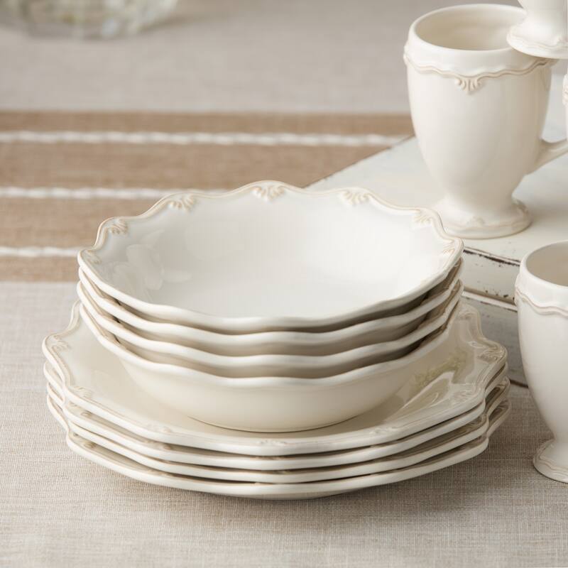 Certified International Heritage Scroll 30 oz. Soup Bowls,Set of 4 - 9'' W x 9'' D x 2.25'' H