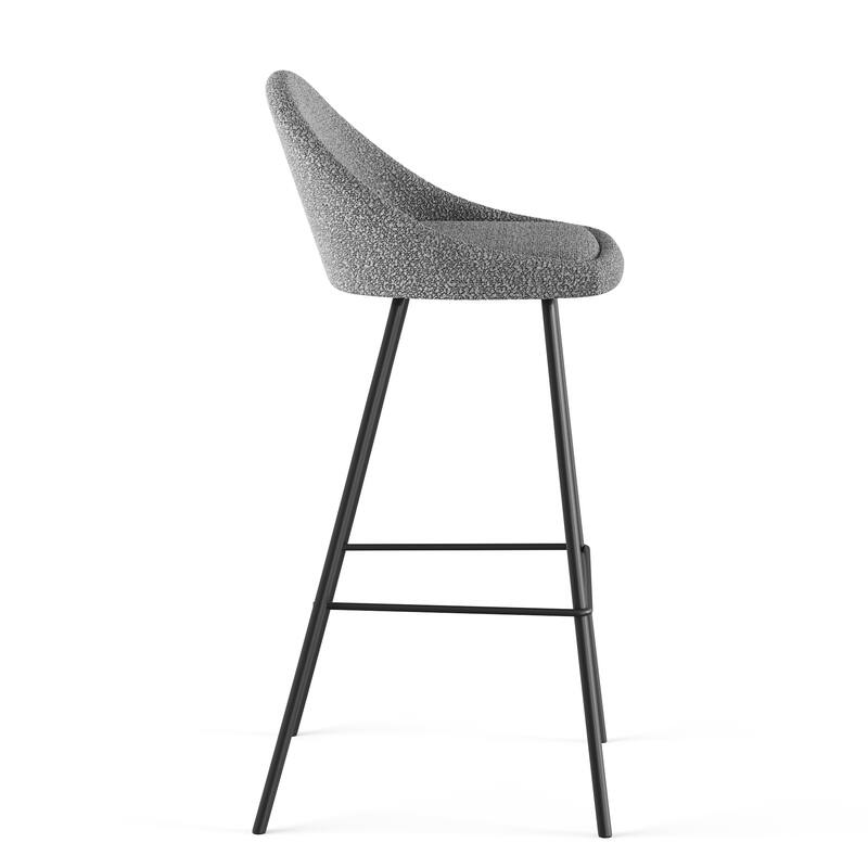 Marco Boucle Bar Height Stools Black Legs (Set of 2)