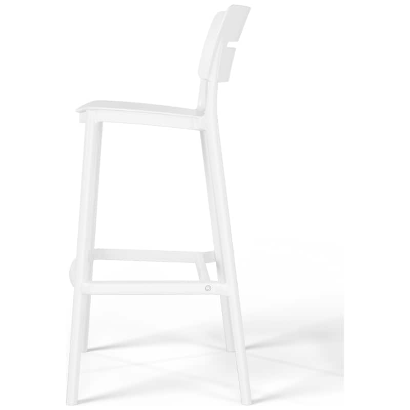 Frond and Form 29.5" Outdoor Patio Poly Plastic Bar Stool (Set of 2)