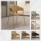 preview thumbnail 6 of 61, Set of 2 Bella Modern Leather or Velvet Upholstered Dining Chair with Gold Stainless Steel Legs for Home Office Kitchen