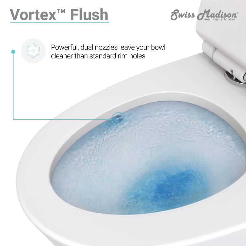 Swiss Madison SM-1T112 Ivy One Piece Dual Vortex 1.1/1.6 GPF Toilet