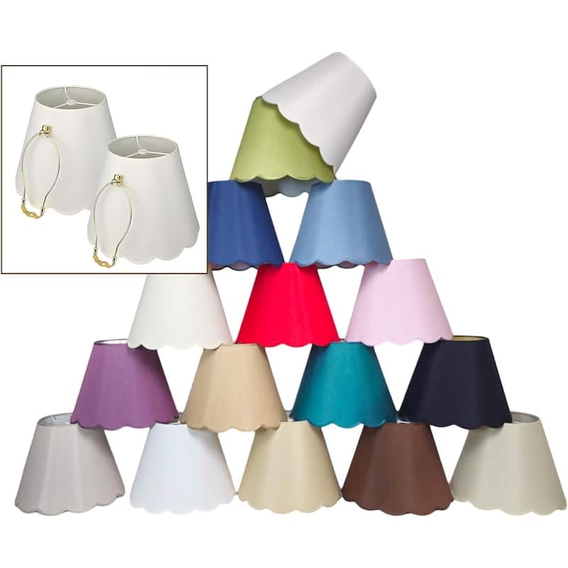 Royal Designs Scallop Empire Lamp Shade Set of 2 - 7 x 13 x 10