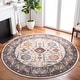 preview thumbnail 33 of 34, SAFAVIEH Bijar Celie Traditional Distressed Oriental Area Rug 6'7" x 6'7" Round - Ivory/Brown