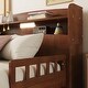 preview thumbnail 56 of 77, Pine Wood Platform Bed Low-Profile Bed Frame with Storage Headboard, Motion Sensor LED Light, Movable Guardrail, Slats Support