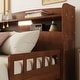 preview thumbnail 37 of 49, Pine Wood Platform Bed with Bookcase Headboard Built-in Motion Sensor Light, Convertible Guardrails, Storage Bed for Kids