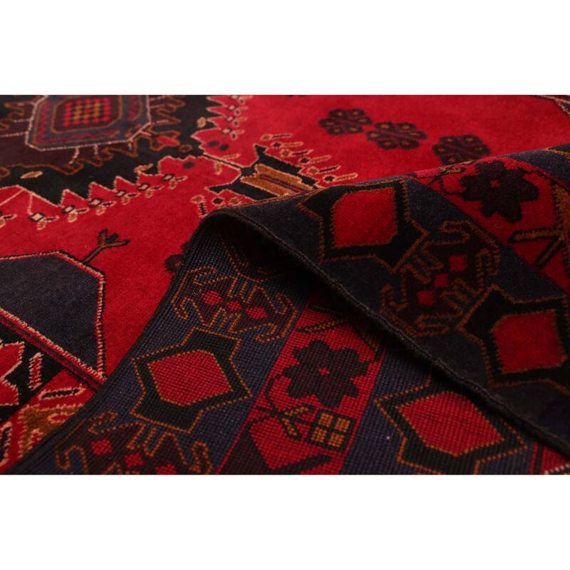 ECARPETGALLERY Hand-knotted Teimani Red Wool Rug - 3'8 x 6'5