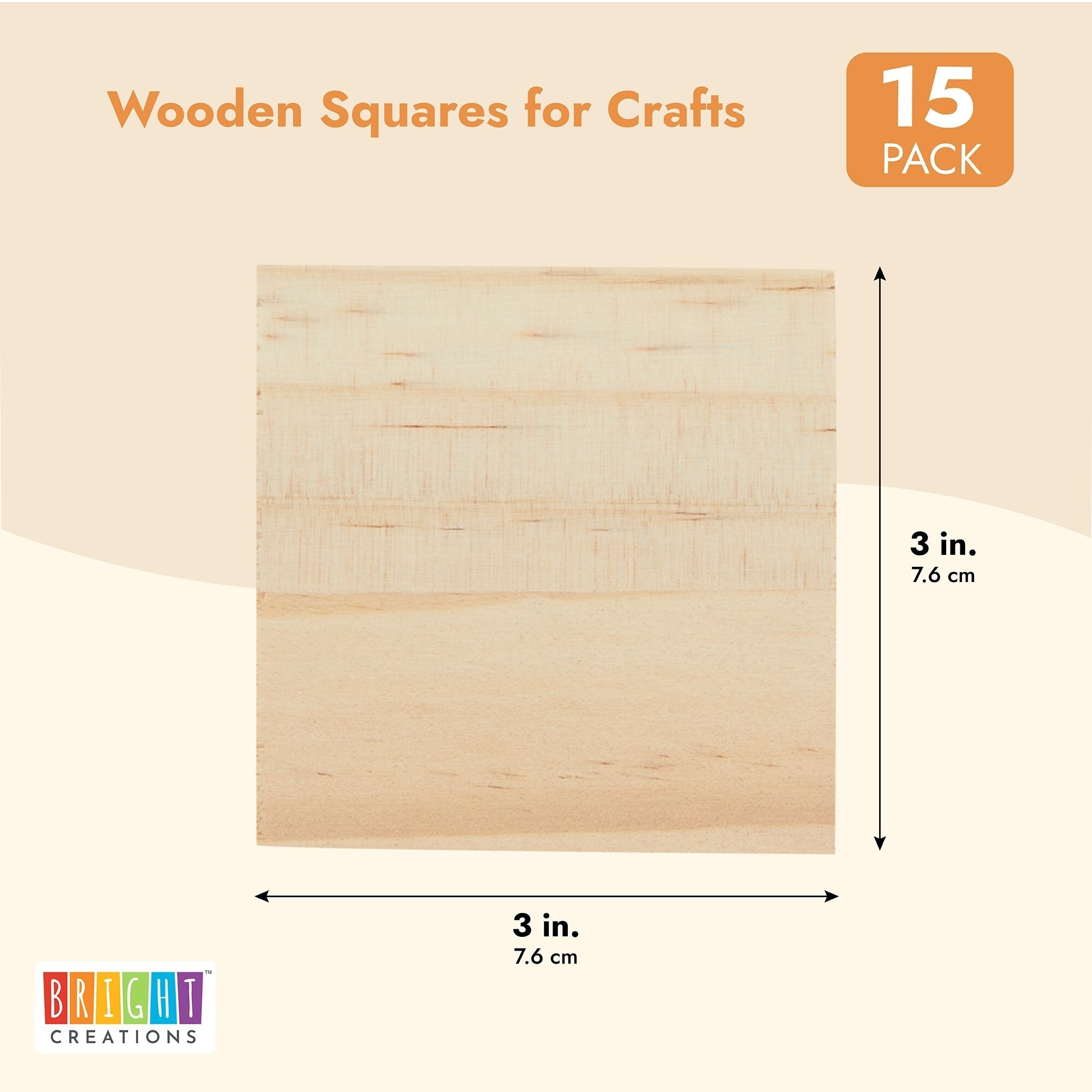 15 Pack Unfinished Wood Squares Cutout Tiles for Crafts, Engraving, Wood  Burning, 3x3 in - On Sale - Bed Bath & Beyond - 38212524