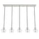 preview thumbnail 2 of 12, Hunter Maple Park 5 Light Linear Cluster Ceiling Light - Kitchen Island, Dining room, Modern Farmhouse, Contemporary - 42"