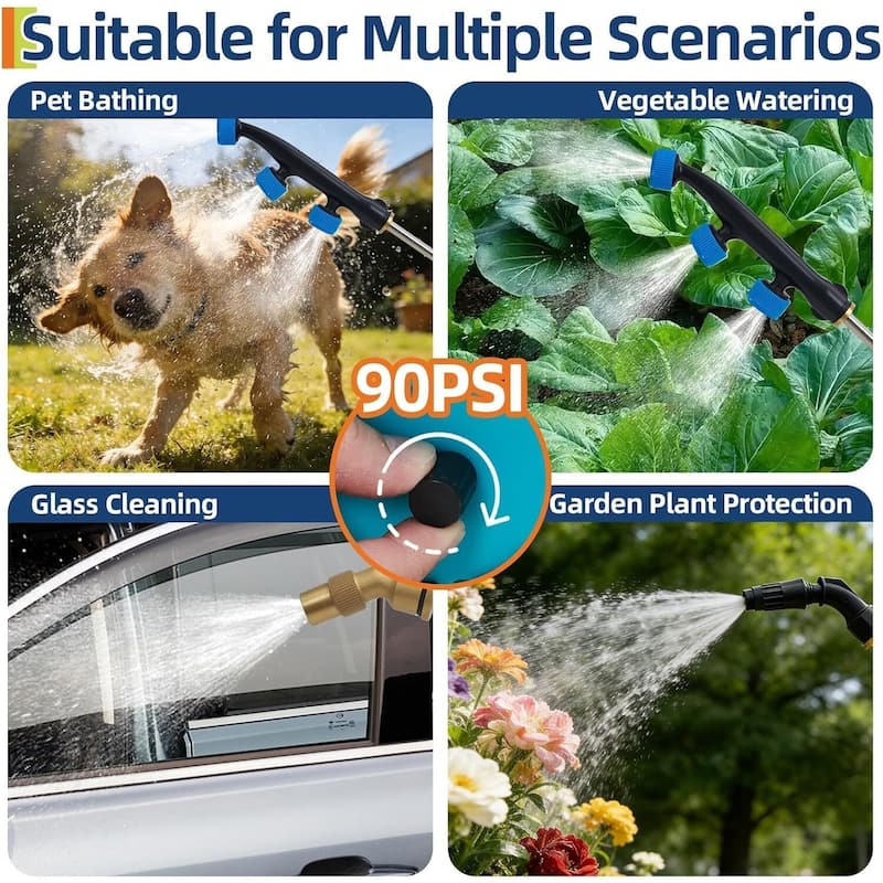 4 Gallons Battery Powered Backpack Sprayer with Wheeled Cart, 6 Nozzles & 2 Wands - N/A