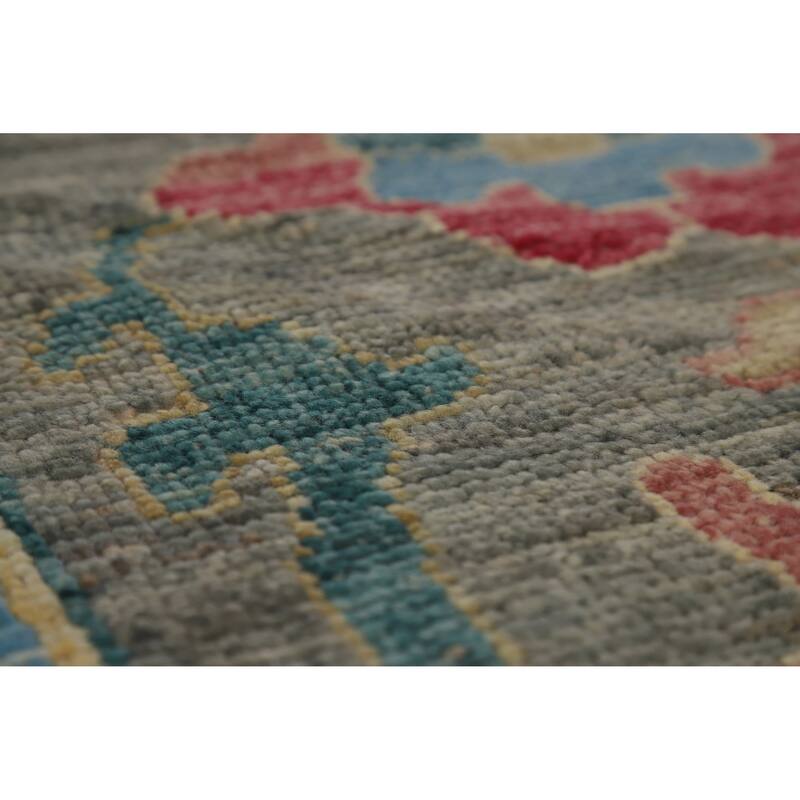 Hand Knotted Oriental 100% Wool Carpet Transitional All-Over Beige & Ivories Oushak Area Rug - 14' 11'' X 12' 0''