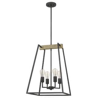 Brockton 4-Light Foyer Pendant in Grey Ash
