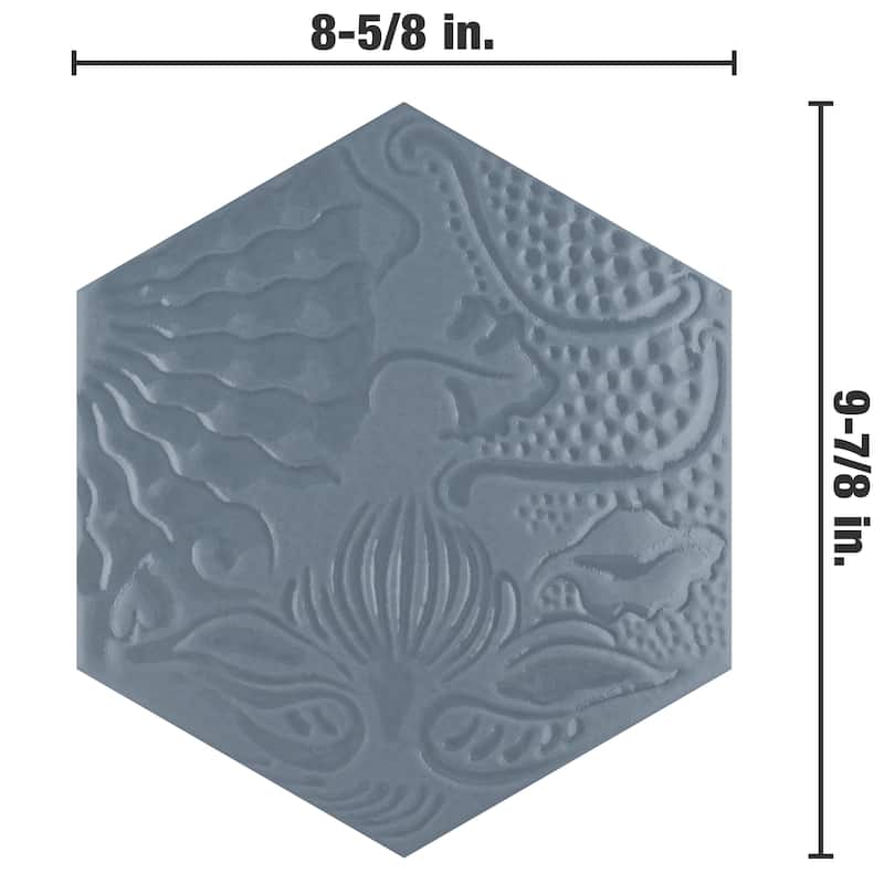 Merola Tile Gaudi Lux Hex Ducados 8-5/8" x 9-7/8" Porcelain Floor and Wall Tile
