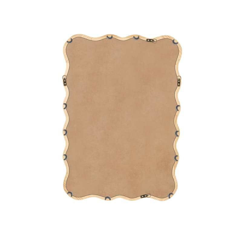 40x28 Inch Solid Wood Wavy Rectangle Mirror