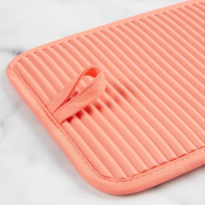 KitchenAid Ribbed Soft Silicone Pot Holder 2-Pack Set, 7"x9"