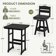 preview thumbnail 46 of 48, 3-Piece HDPE Counter Height Bar Set with 2 24.8'' Height Swivel Bar Stools and 29.92'' W Square Bar Table,Pub table sets of 3