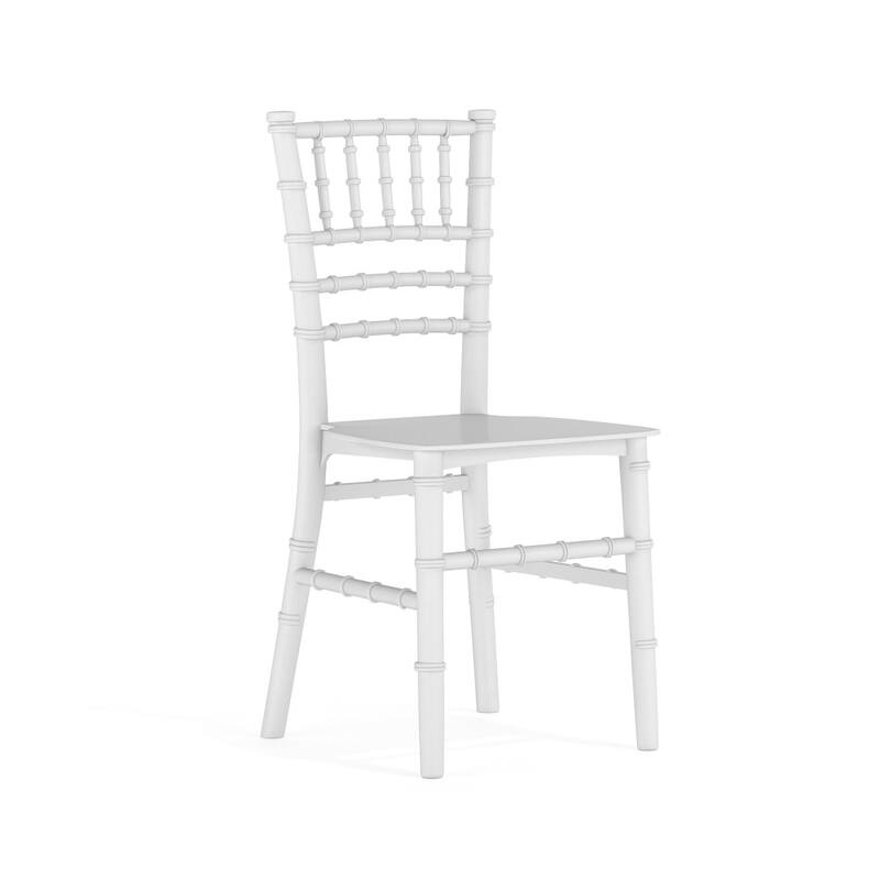 Child's Classic Resin Chiavari Chair for All Occasions - 12"D x 12"W x 24.75"H - White
