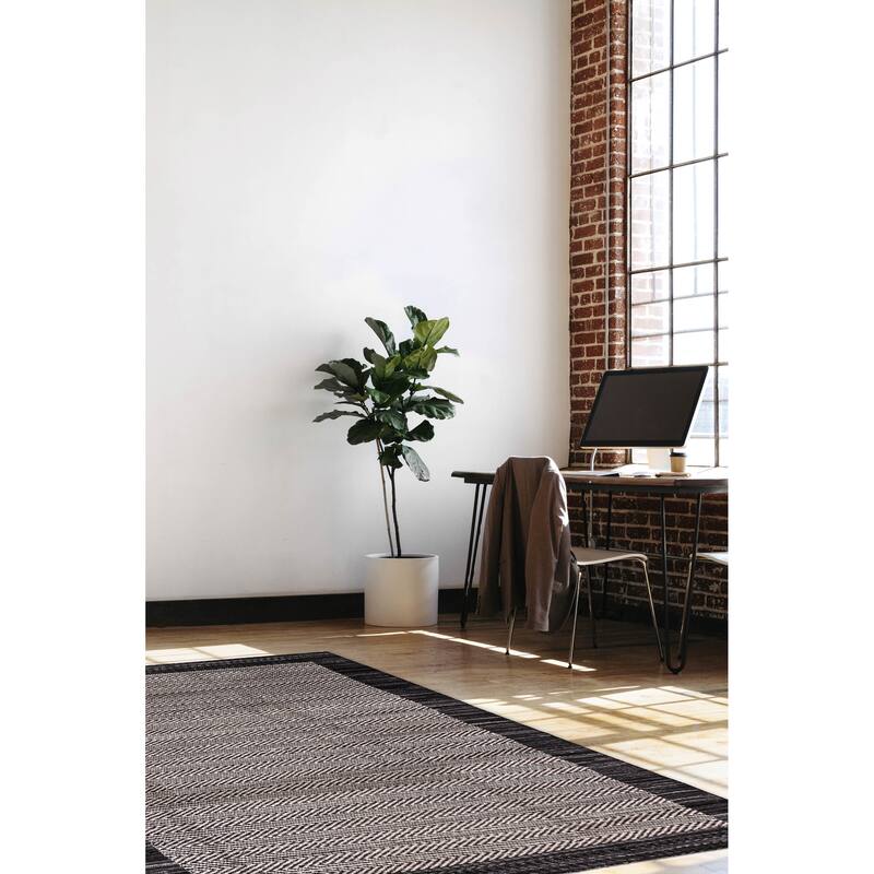 ECARPETGALLERY Hand Loomed Loreto Light Grey Wool Rug - 5'6 x 7'9