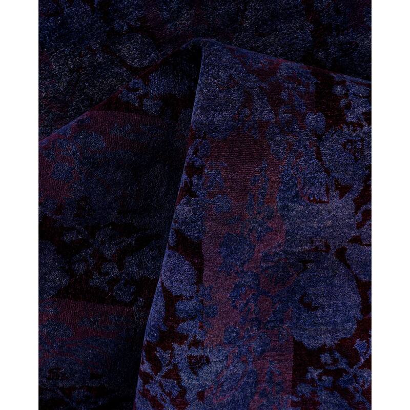 Overdyed One-of-a-Kind Hand-Knotted Area Rug - Purple - 5' 1" x 7' 10"