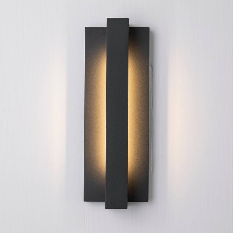Modern Black Outdoor Wall Lights Aluminum Linear Dimmable LED Wall Sconce Lights for Outside