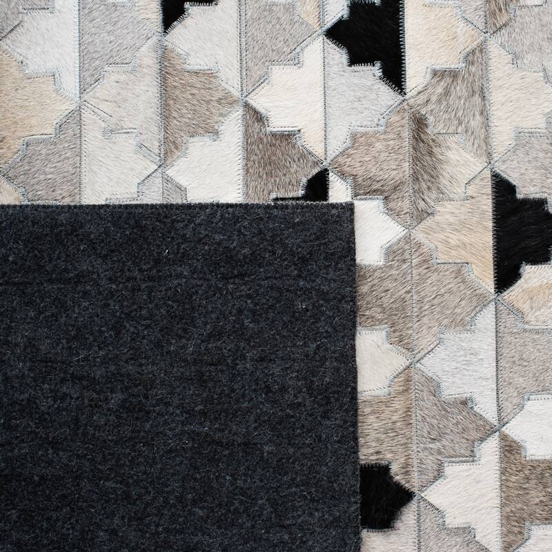 SAFAVIEH Flatweave Studio Leather Hasna Modern Rug