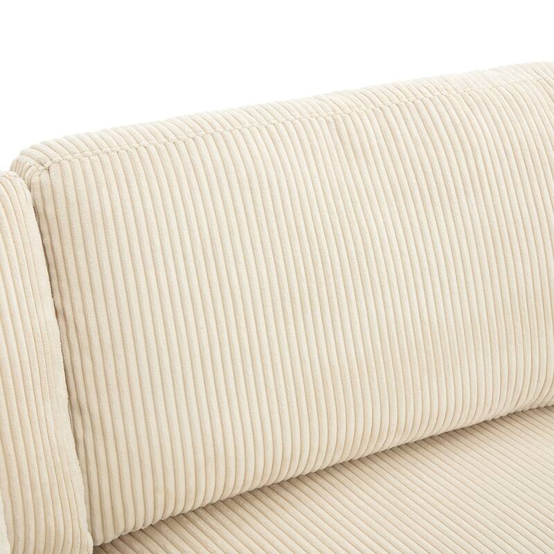 Comfortable Standard Sofa with Soft Corduroy Fabric & Sturdy Wood Frame - Ideal for Living Rooms