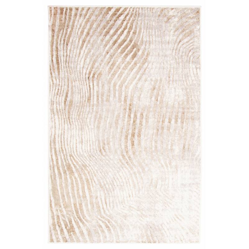 ECARPETGALLERY Machine Woven Kamala Ivory Area Rug - Grey - 8' x 10'