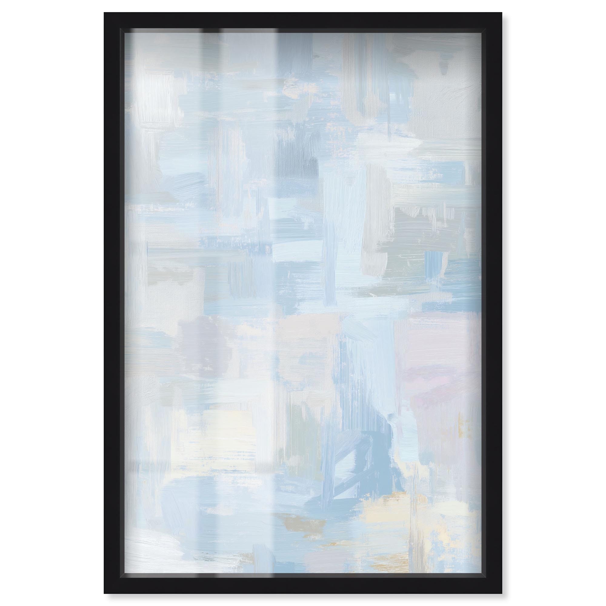 Aqua Dream I Calming Blue Wall Art Shadowbox Print by Art Remedy