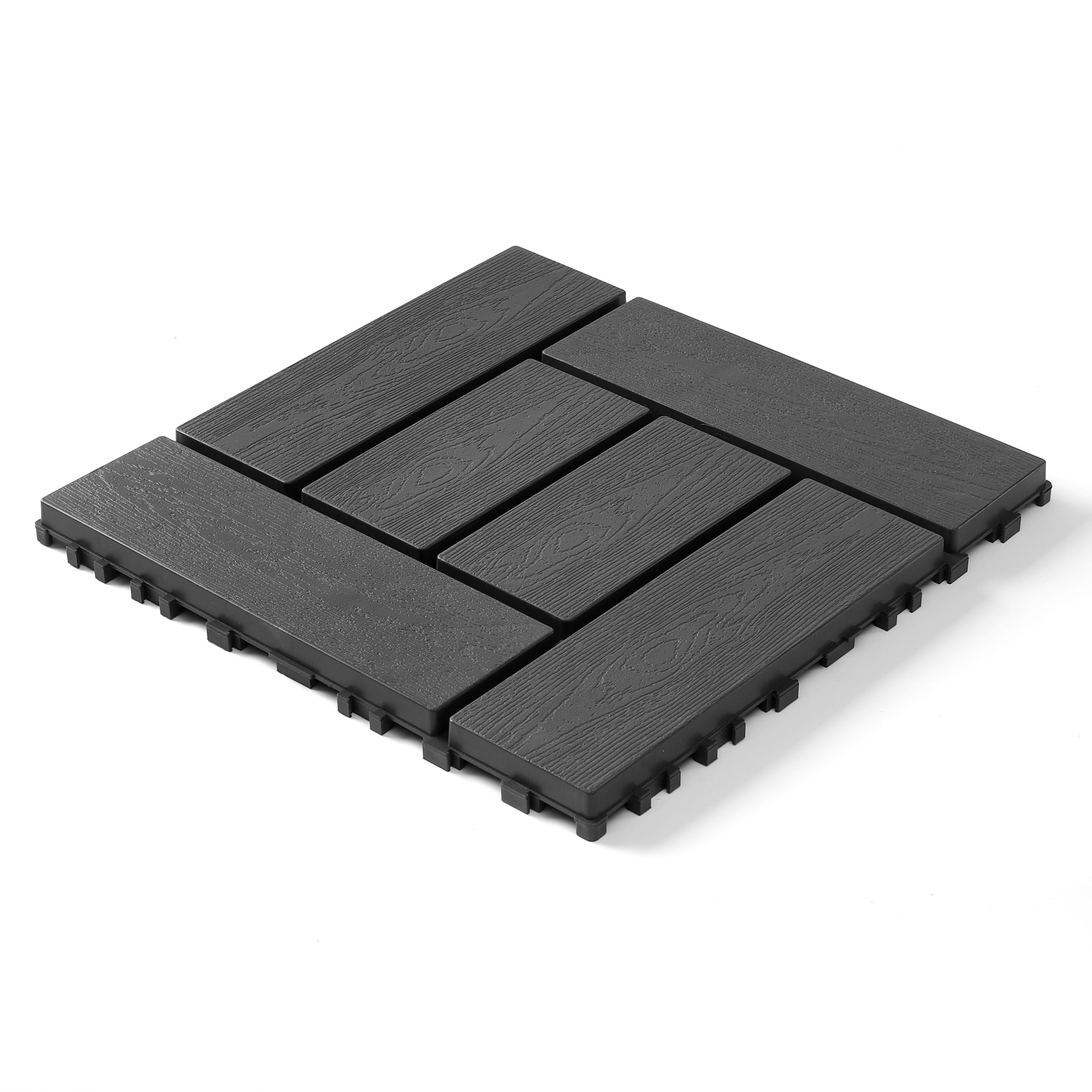 12-inch ZZ style interlocking deck tiles, DIY modular interlocking
