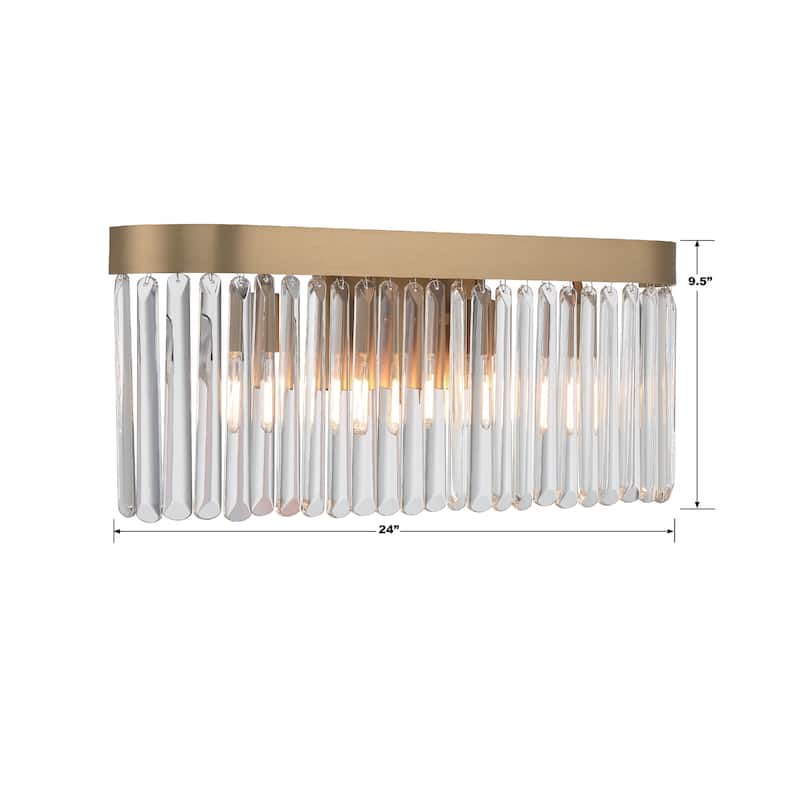 Emory 4 Light Modern Gold Bathroom Vanity - 24"W x 9.5"H x 3.75"D