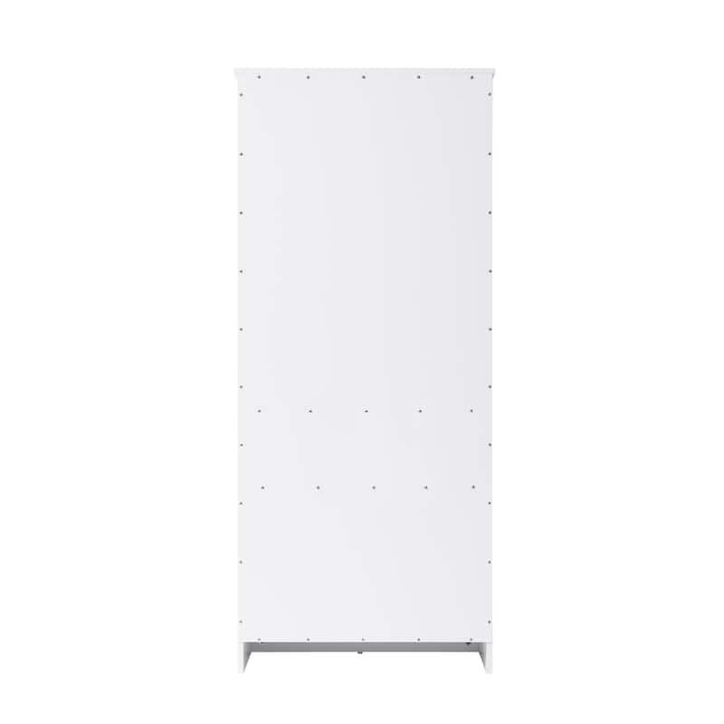 Fresco 16-28 Inch Bath Storage Glass Cabinet