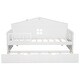 preview thumbnail 5 of 34, Charming House-shaped Design Wooden Daybed with Fence, Trundle and Smart Sensor Lights, Twin size