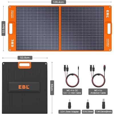 EBL Solar Apollo 100W Portable Solar Panel