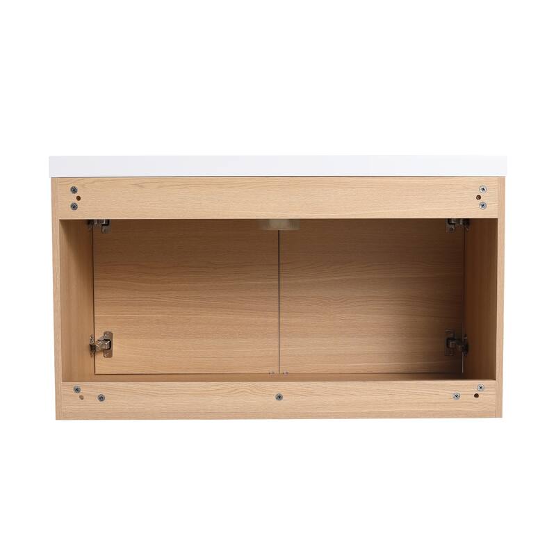 Beingnext 16''/20''/24"/30"/36" Bathroom Vanity with Sink, Floating Bathroom Vanity with Soft Close Door