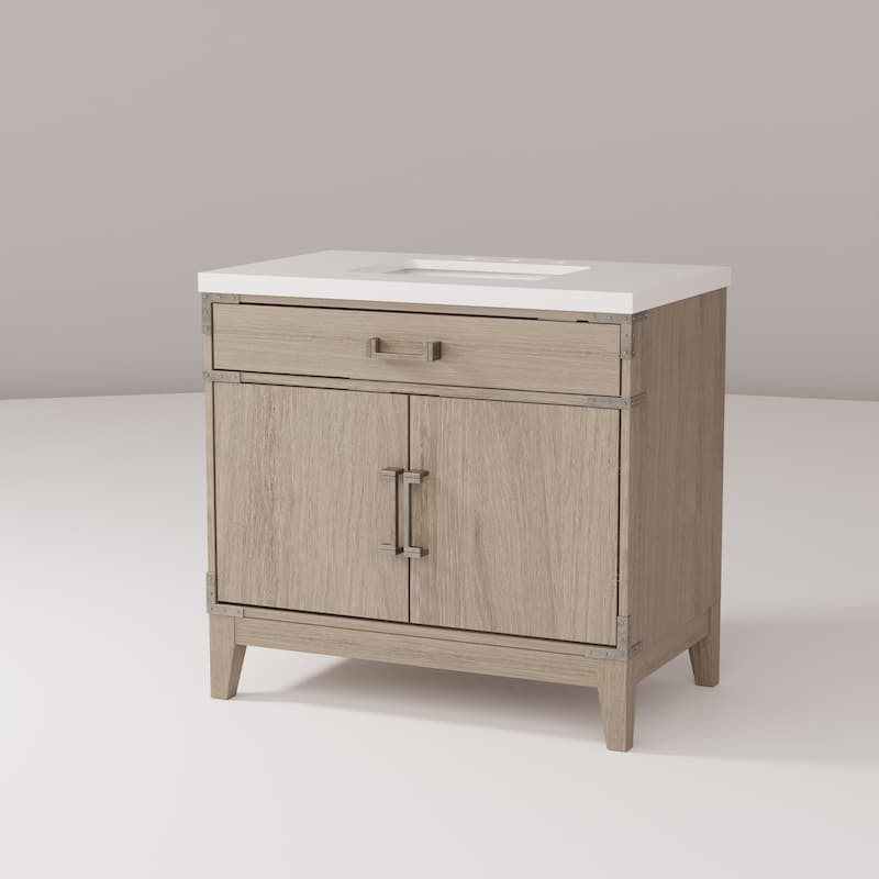Laurel Bath Vanity with Quartz Top and Sink