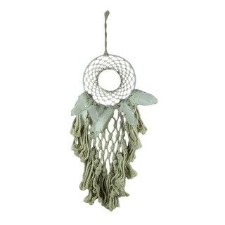 Shop Hand Tied Cotton Macrame Feather Dream Catcher 21 X 8 X 0 5
