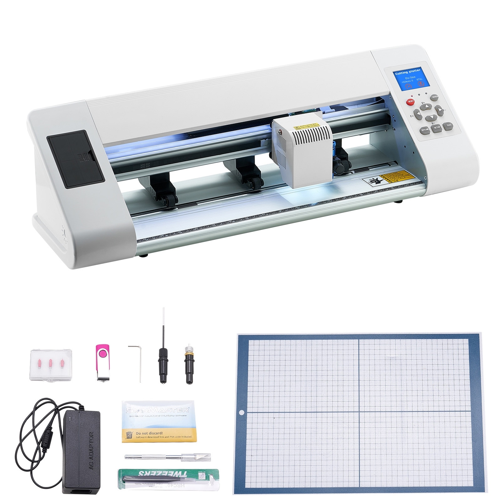 UIMOSO Cutting Machine, Automatic Edge Detection Vinyl Cutter Machine with Design Software and Materials - 12inch