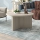 preview thumbnail 3 of 39, Anders 32" Wide Round Coffee Table Alder White