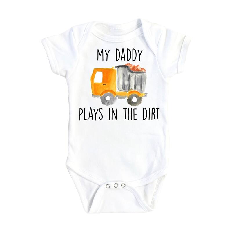 Construction Dump 2 - Baby Boy Girl Clothes Infant Bodysuit Funny Cute Newborn - Natural - Newborn
