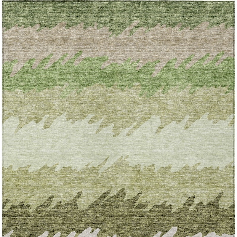 HomeRoots Striped Transitional Rectangle Outdoor Rug