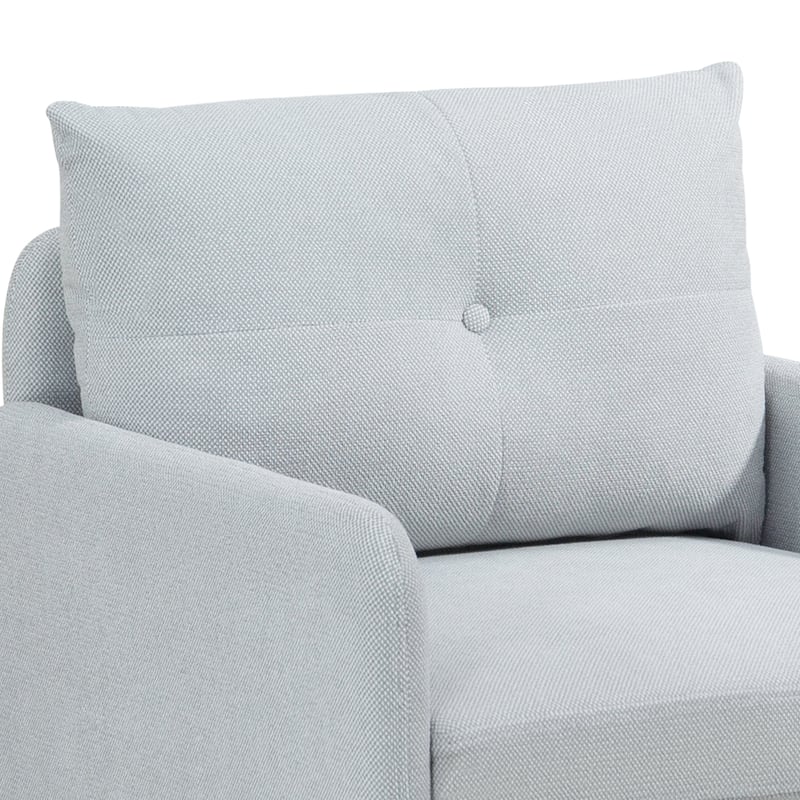 Accent Chair With Metal Black Legs,Comfy Chenille Club Fabric Armchair,Single Sofa Chair, Accent Club Guest Chair