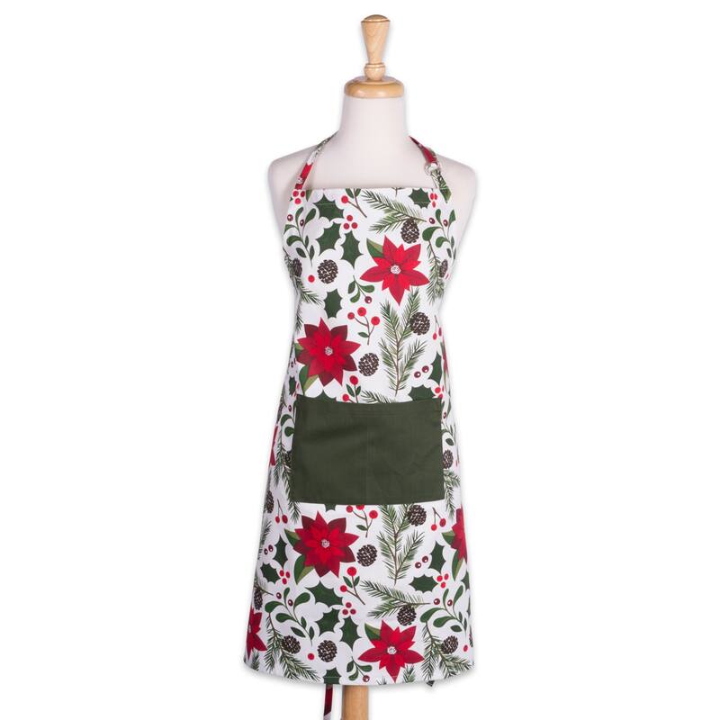 Design Imports Christmas Plaid Chef Kitchen Apron - Woodland Christmas