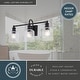 preview thumbnail 5 of 9, Northbrook Black Traditional Bathroom Vanity Wall Lighting Fixture, Clear Seeded Glass Shade, Dimmable, LED Compatible