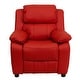 preview thumbnail 86 of 106, Deluxe Padded Contemporary Kids Recliner with Storage Arms