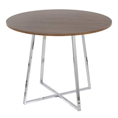 Porch & Den Pugo Canary Dining Table with Metal Trestle Base