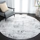 SAFAVIEH Amelia Modern Abstract Rug - 6'7" x 6'7" Round - Ivory/Grey