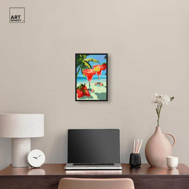 Strawberry Daiquri Breeze Canvas by Art Remedy