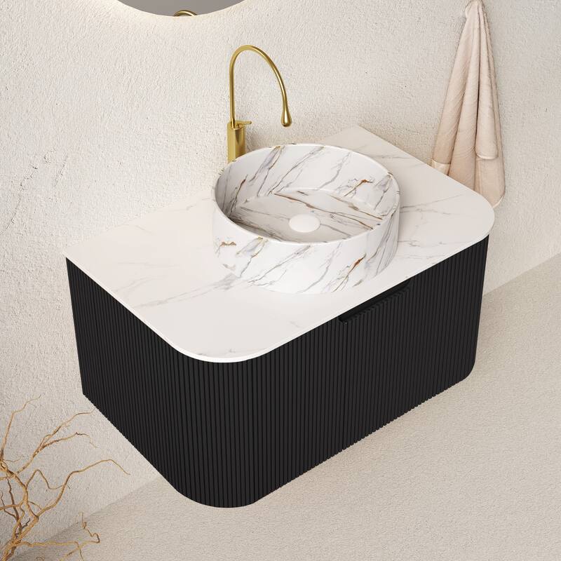 Wall Mounted Bathroom Vanity with Sink